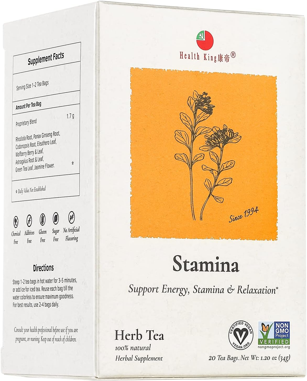 Health King Stamina Herb Tea - foto 1